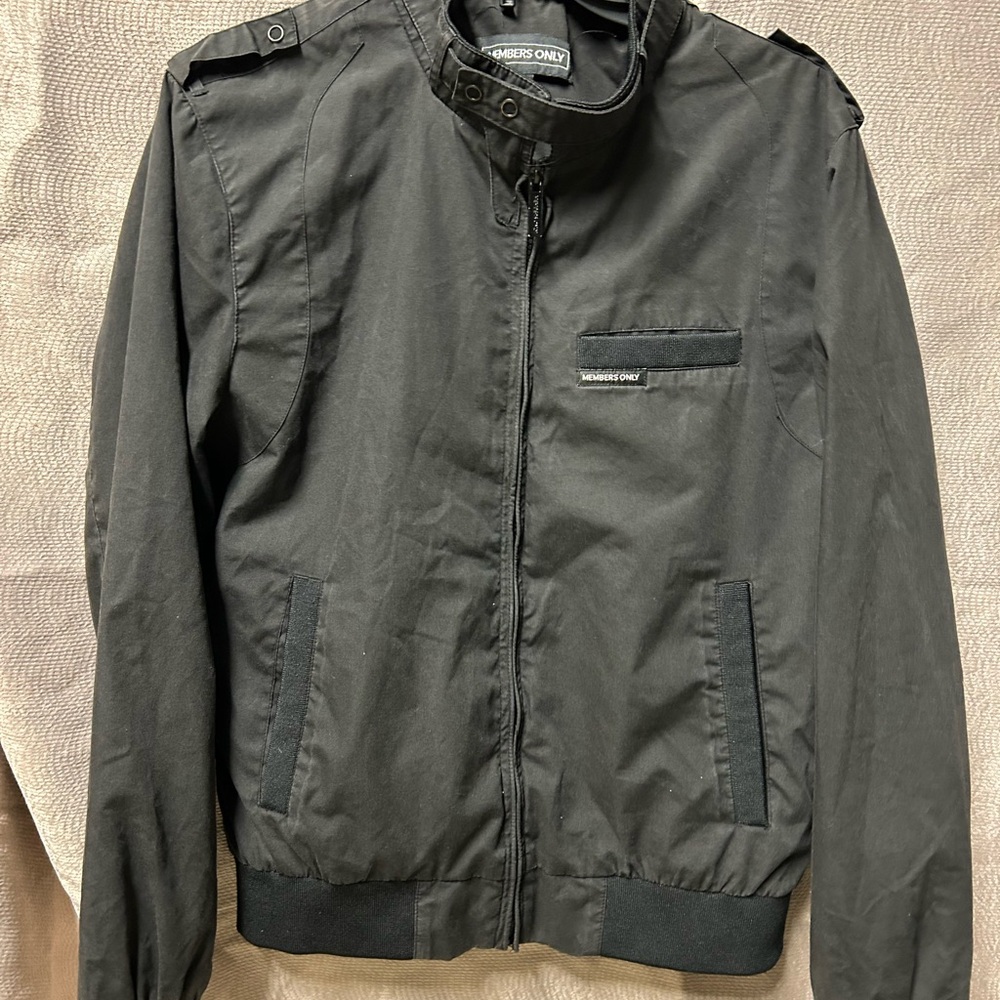 Members Only Charcoal Bomber Jacket